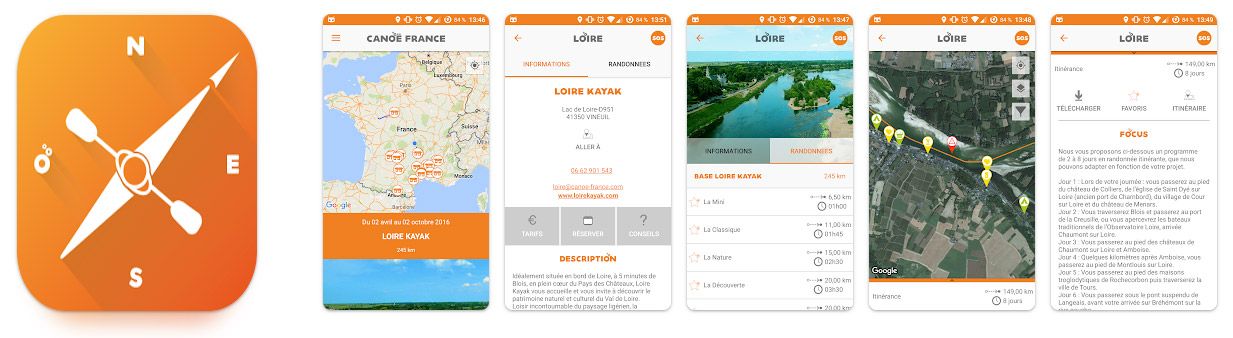 Canoë France l’application Canoë France l'application