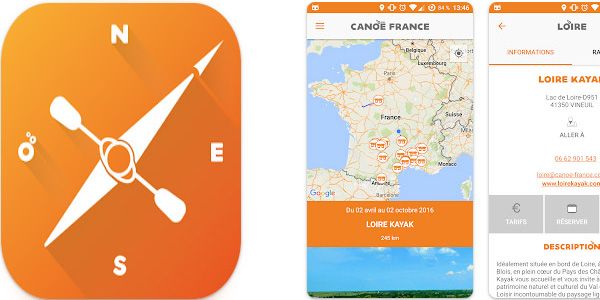 Canoë France l'application